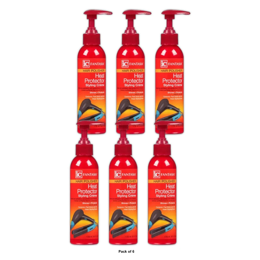 Fantasia Ic Heat Protector Styling Cream 6 oz(Pack of 6)
