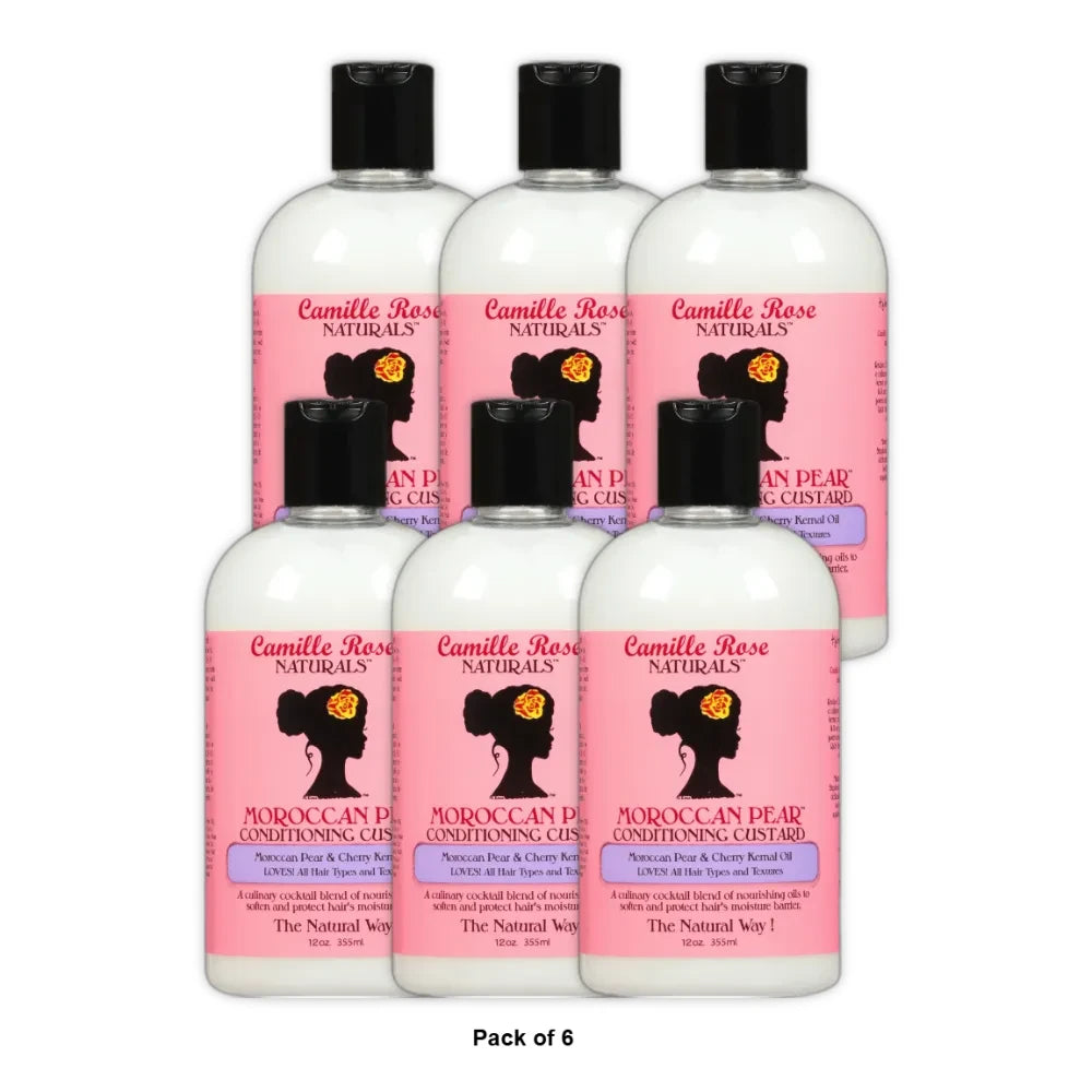 Camille Rose Moroccan Pear Conditioning Custard Oil, 12 Oz (Pack of 6)