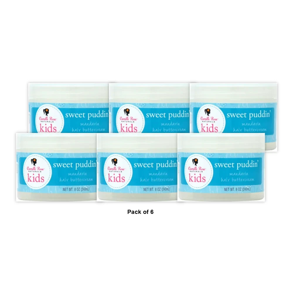 Camille Rose Kids Sweet Puddin Clementine Conditioning & Moisturizing Hair Butt 8 Oz (Pack of 6)