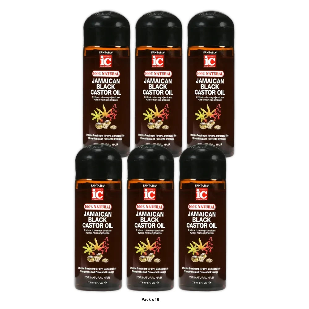 Fantasia Jamaican Black Castor Oil Ounce .6 Oz (Pack of 6)