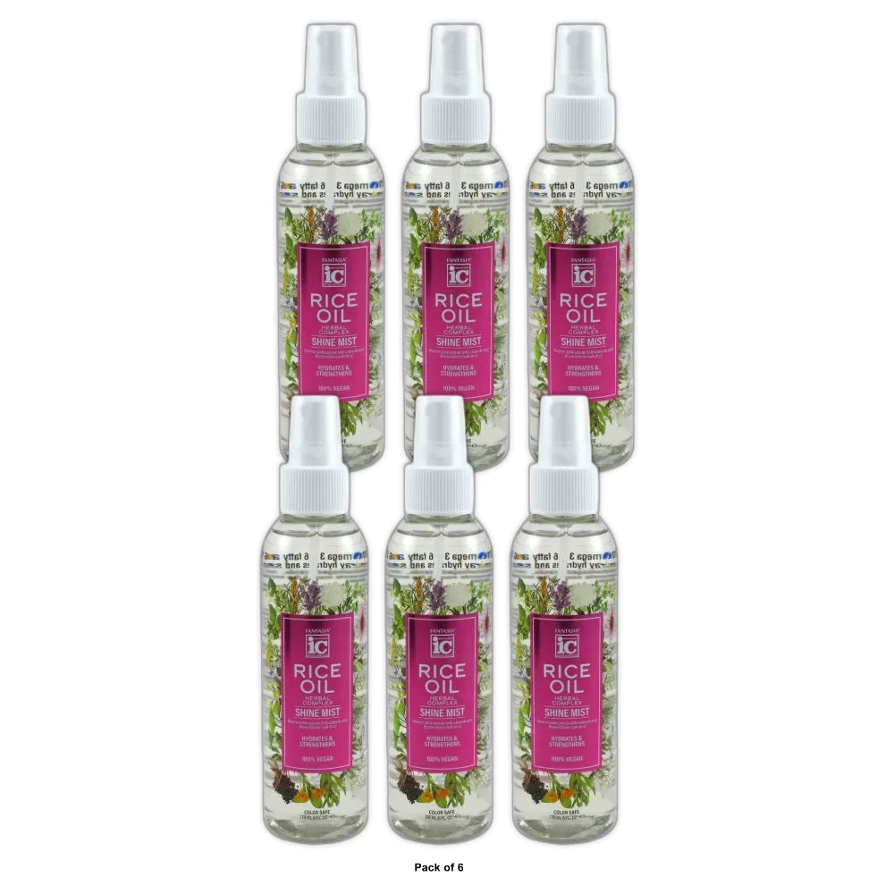 Fantasia IC Rice Oil Shine Mist – 6 Fl. Oz (Pack of 6)