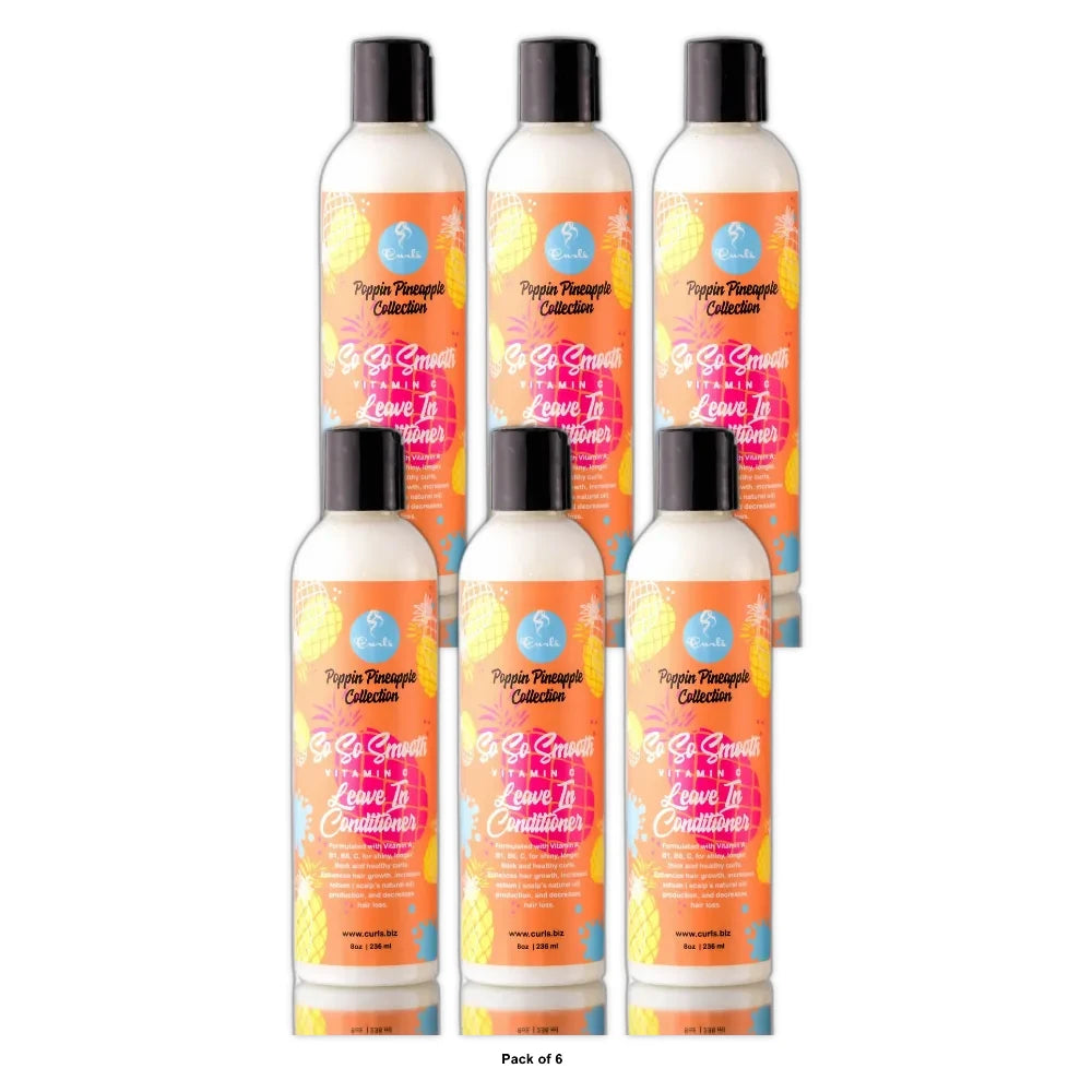 CURLS So So Smooth Vitamin C Leave-In Conditioner, 8 Fl. Oz (Pack of 6)