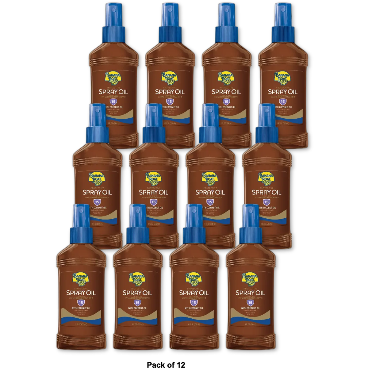 Banana Boat Protective Spray Oil SPF 15 8Oz (Pack of 12)
