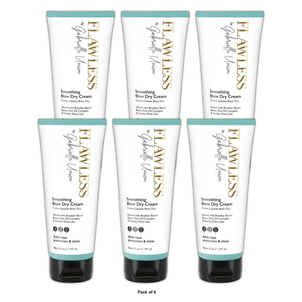 Flawless by Gabrielle Union Smoothing Blow Dry Hair Cream, 6 Fl. Oz (Pack of 6)