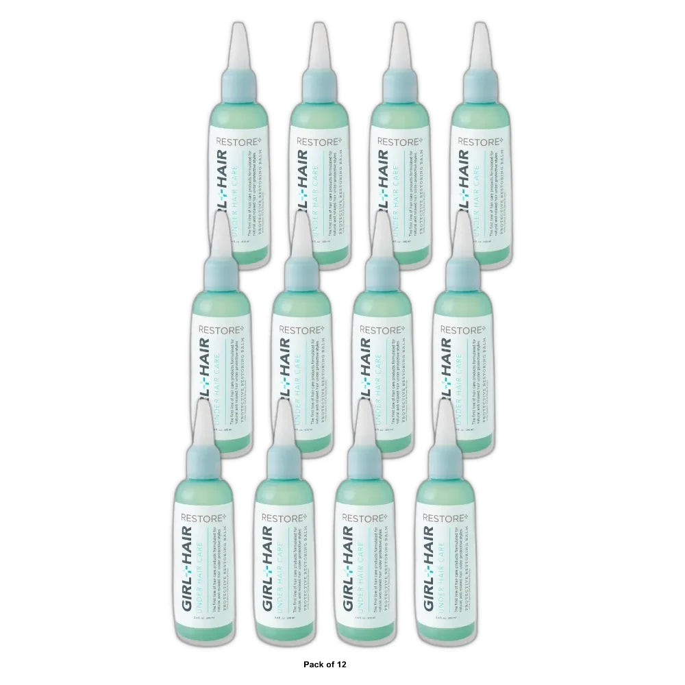 Girl+Hair RESTORE+ UNDER HAIR CARE Protective restoring Balm - 3.4 Fl. Oz (Pack of 6)