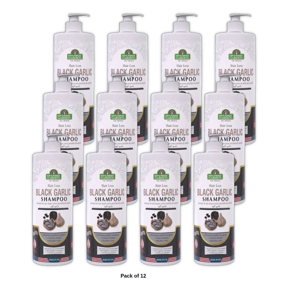 Spanish Garden Original Black Garlic Shampoo Hair Loss For 32 Oz (Pack of 12)