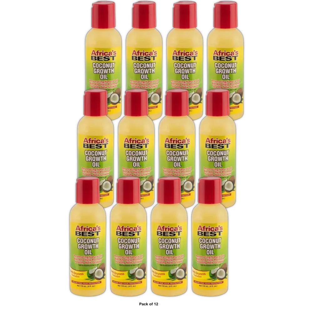 Africa s Best - Coconut Growth Oil 4. Oz (Pack of 12)