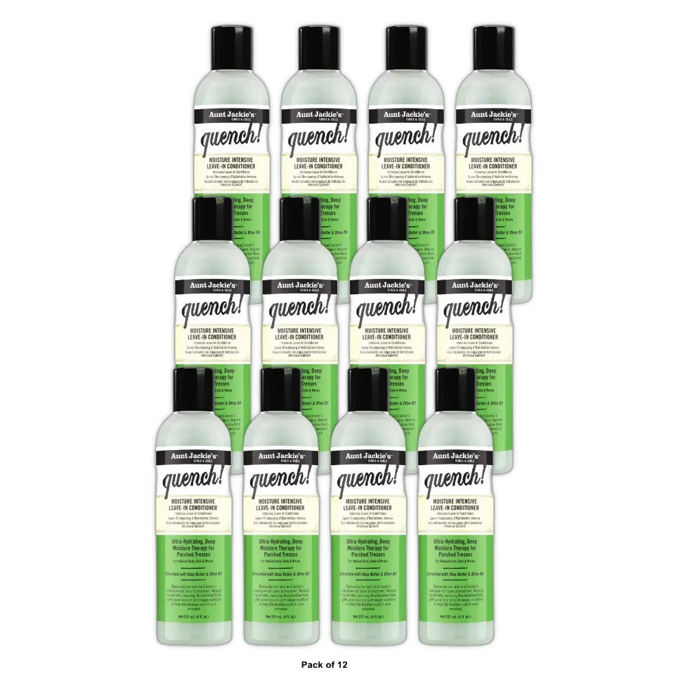 Aunt Jackie s Curls & Coils Quench! Moisture Intensive Leave-In Conditioner 8. Oz (Pack of 12)