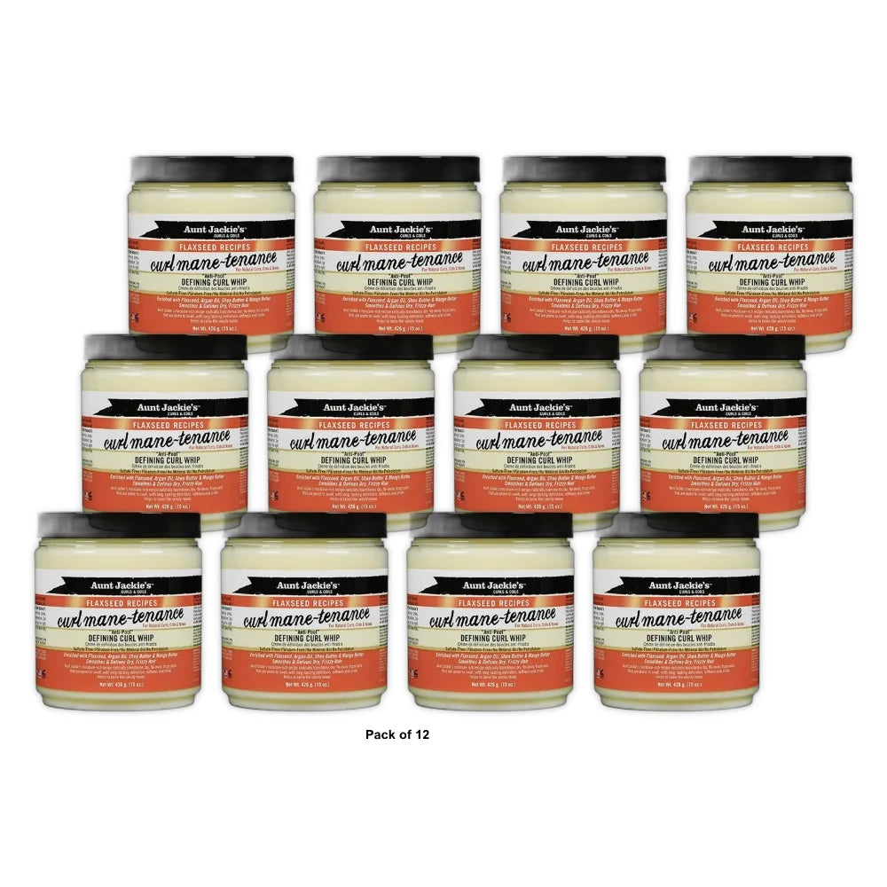 House of Cheatham Aunt Jackies Curls & Coils Curl Whip 15 oz (Pack of 12)