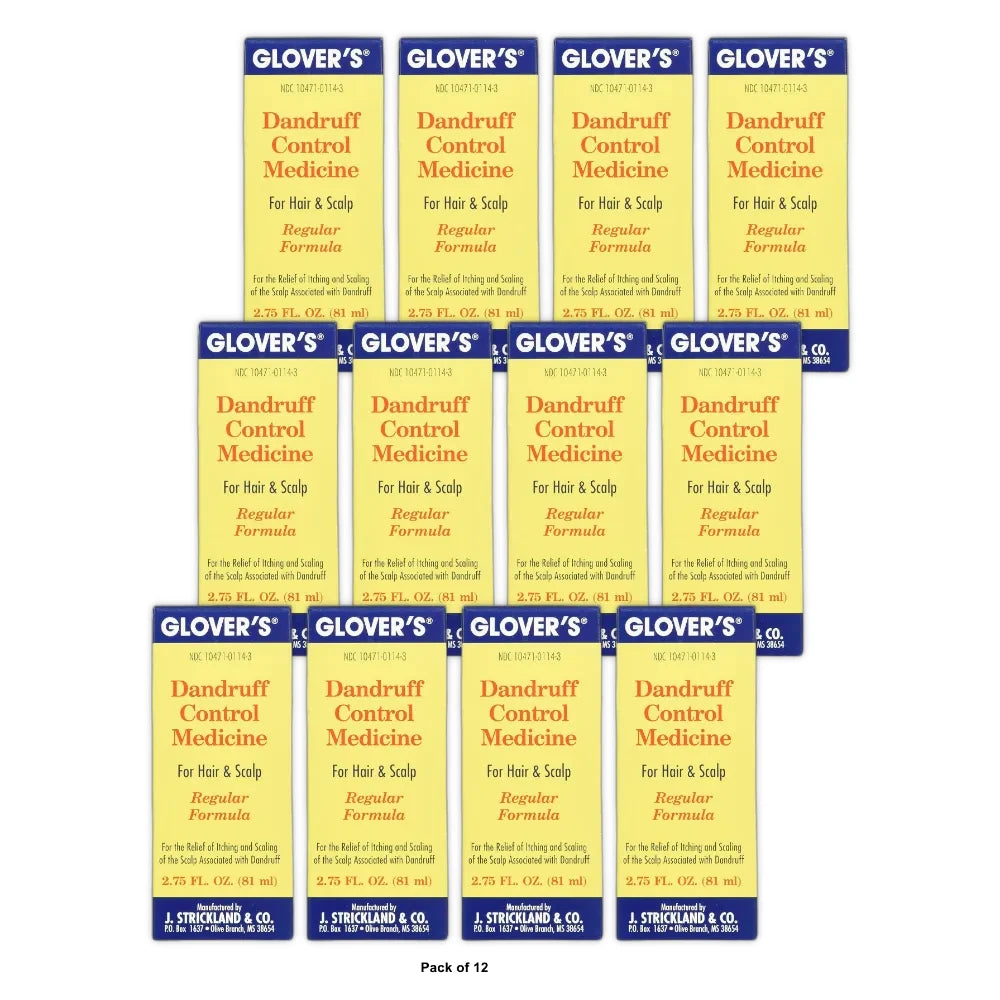 Glover s Scorebooks Medicine Regular Formula Scalp Treatment for Dandruff Relief 2.75. Oz (Pack of 12)