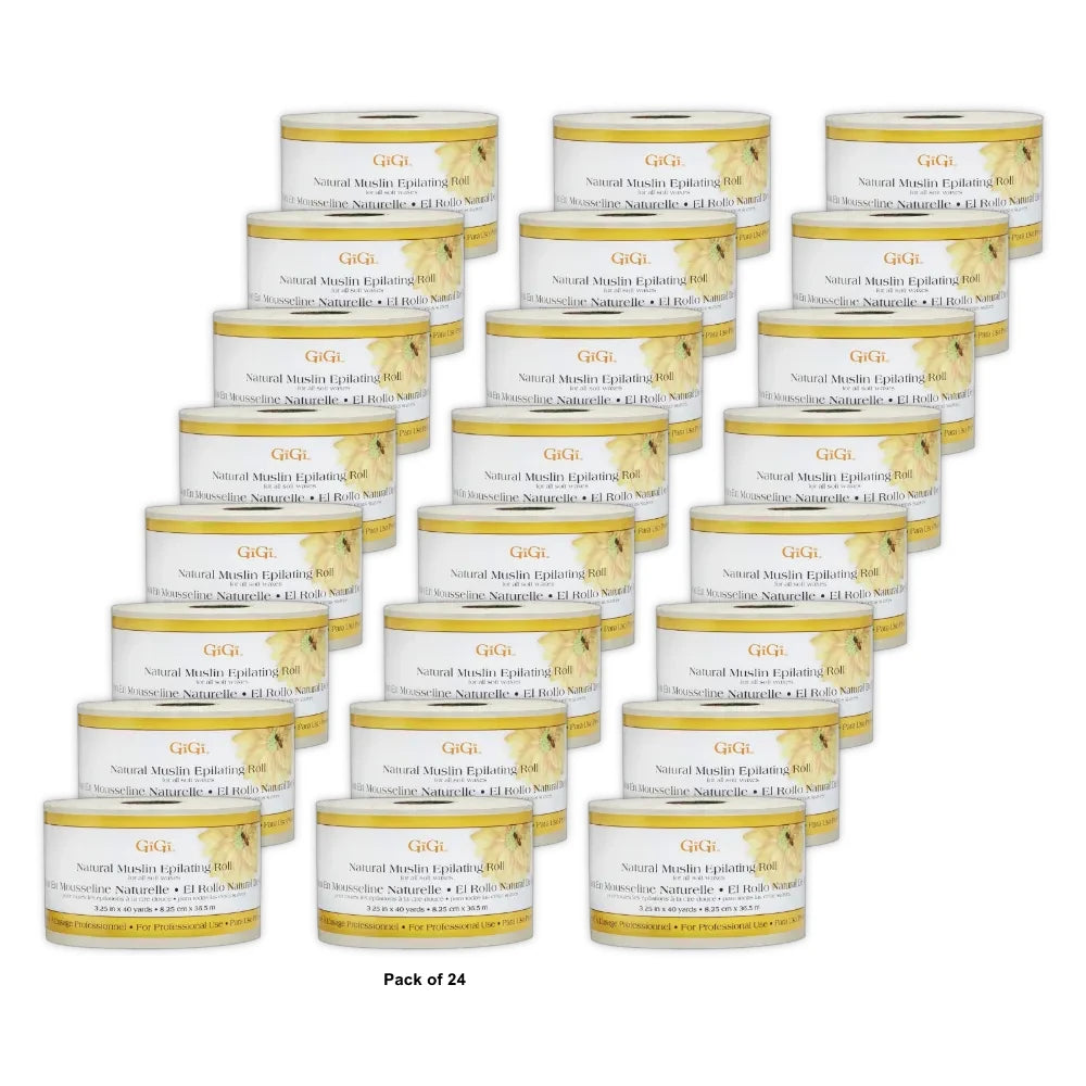 GiGi Natural Muslin Roll 40 Yards (Pack of 24)