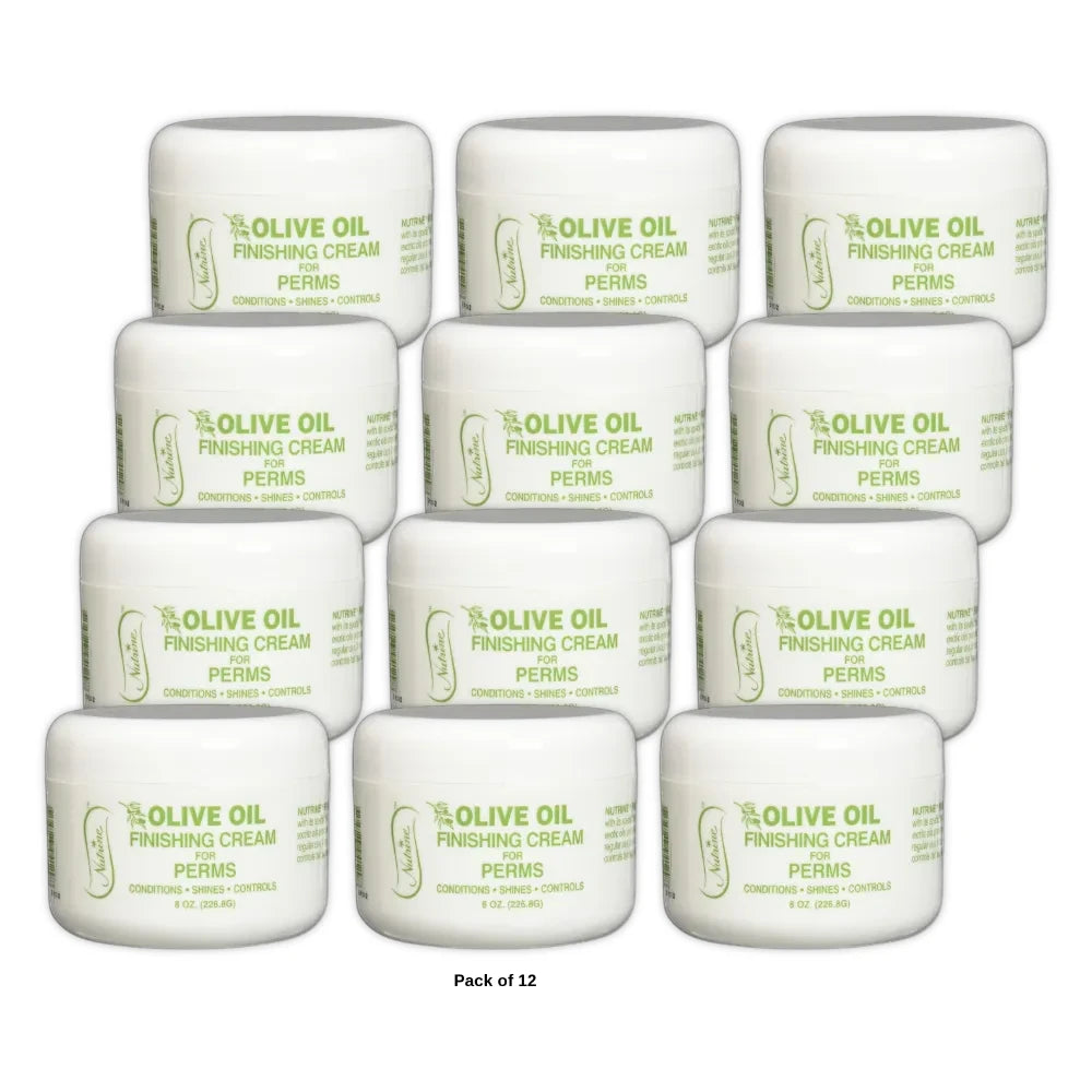 Nutrine Finishing Cream Olive Oil Jar For Perms, Ounce (B003YIWU3A) 8 Oz (Pack of 12)