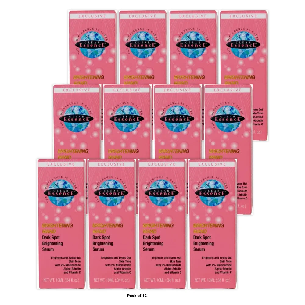 Clear Essence Dark Spot Brightening Serum Wand with Rollerball Design Oily 0.34. Oz (Pack of 12)
