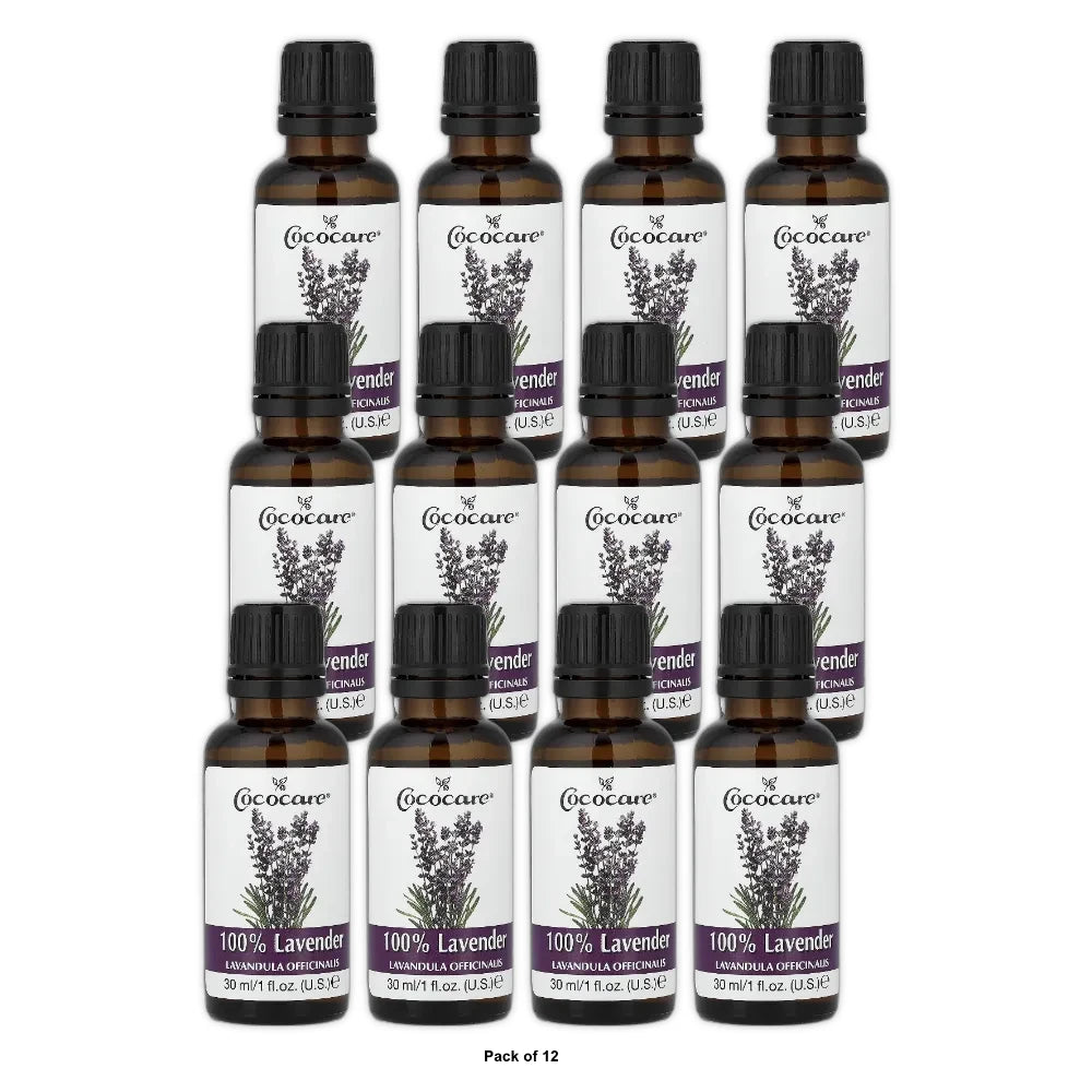 Cococare Lavender Oil 100 Percent Natural, Fluid Ounce 1. Oz (Pack of 12)