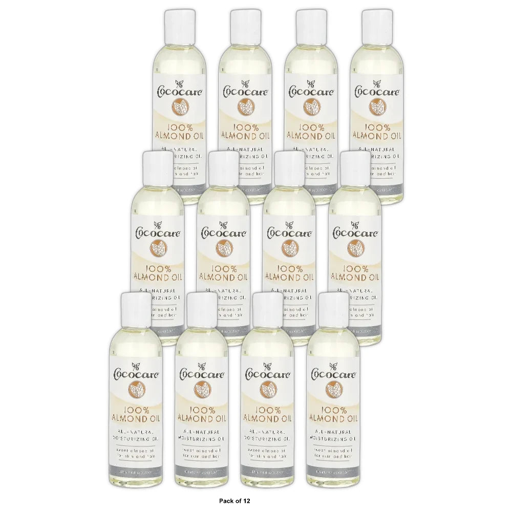 Cococare 100% Almond Oil 4 fl oz (118 ml) (Pack of 12)