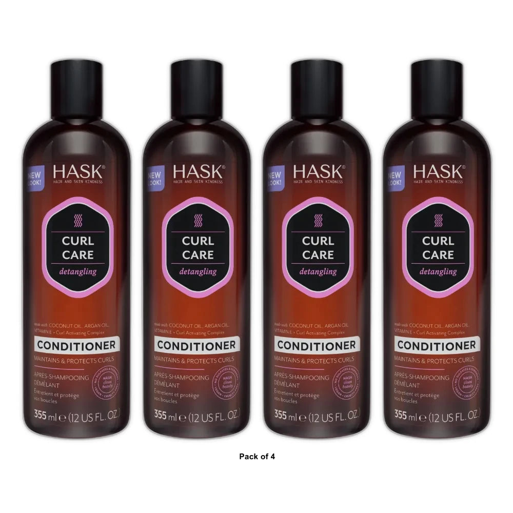 Hask Curl Care Detangling Conditioner - 12 fl oz (Pack of 4)