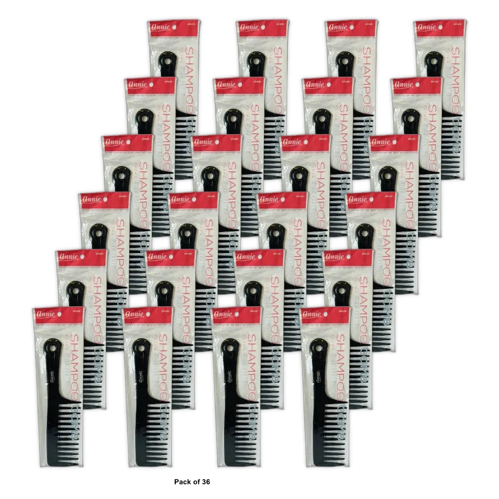 Annie International Shampoo Hair Comb – (Color May Vary) (Pack of 36)