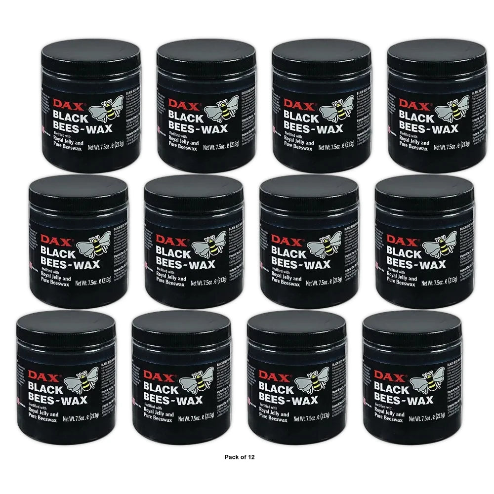 Dax Black Bees-Wax Pomade 7.5 oz (Pack of 12)