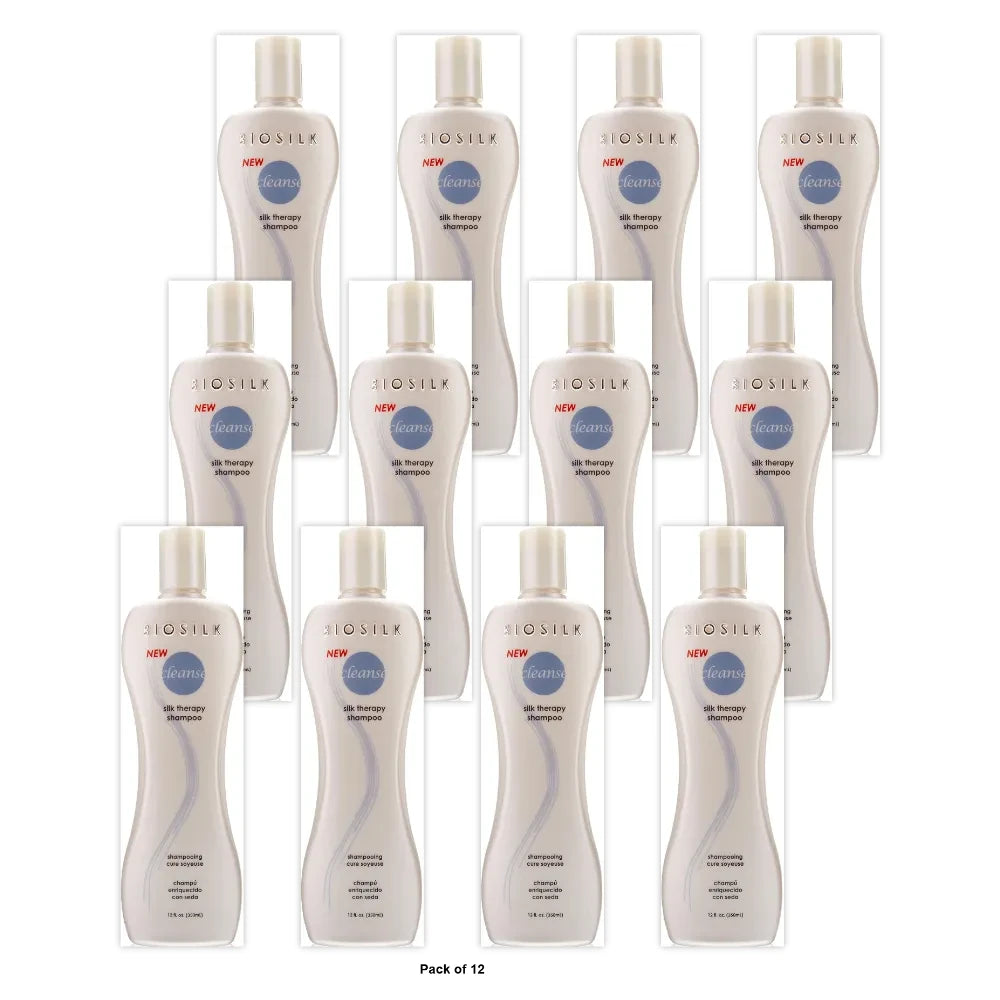 BioSilk Silk Therapy Shampoo – 12 Fl. Oz (Pack of 12)