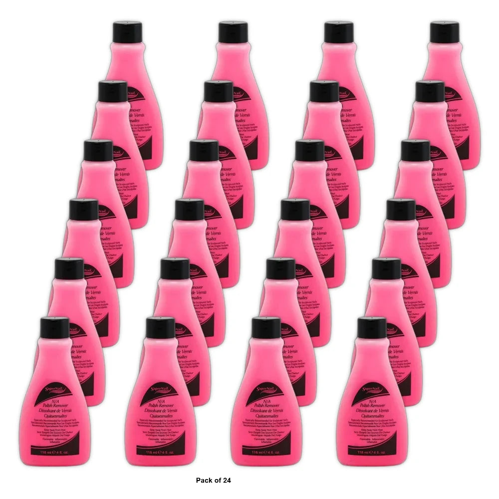 Super Nail Non-Abrasive Polish Remover 4 Oz (Pack of 24)
