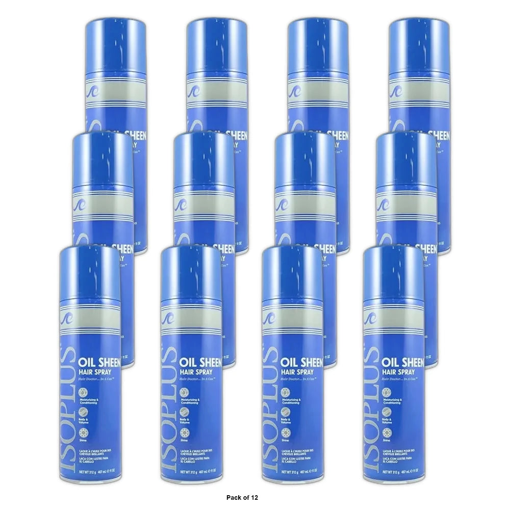 Isoplus Oil Sheen Hair Spray, Ounce (B000TBXRVY) 11 Oz (Pack of 12)