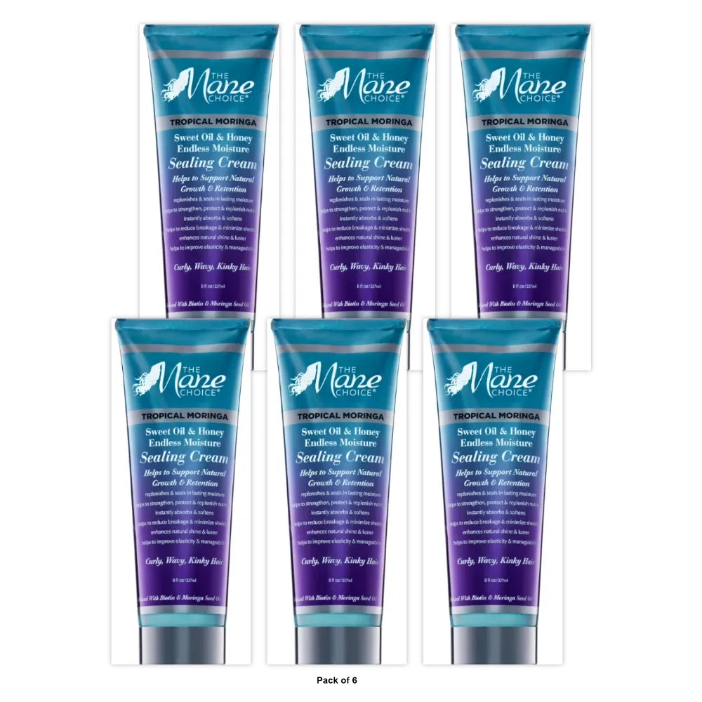 The Mane Choice Daily Moisturizer & Sealing Cream Tropical Moringa Oil & Honey - 8. Oz (Pack of 6)