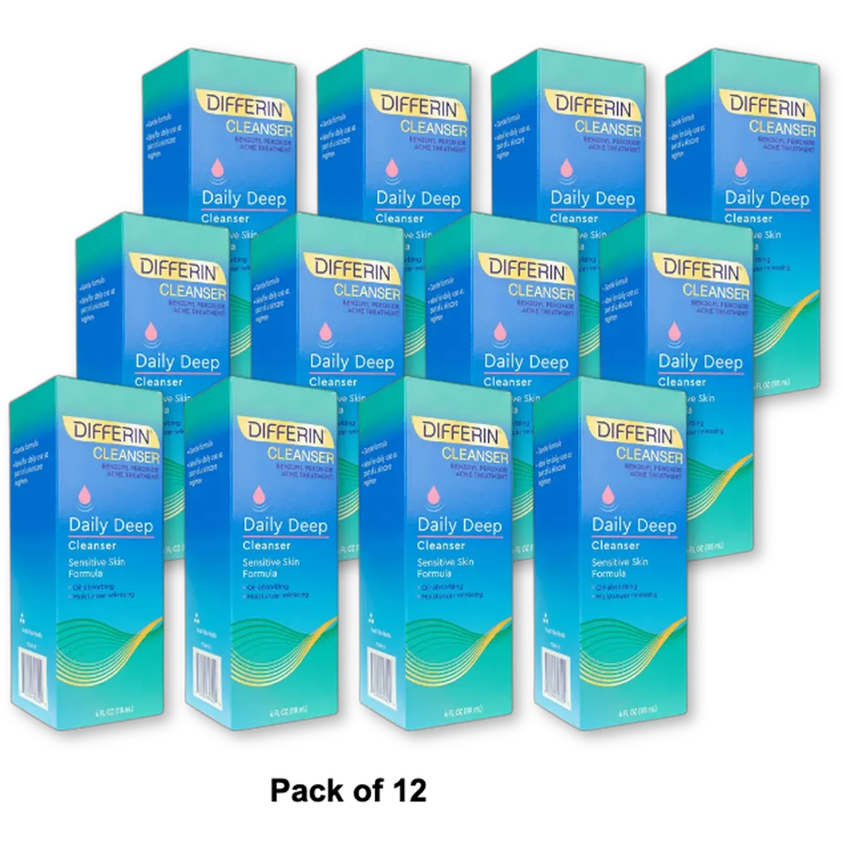 Differin Daily Deep Cleanser Sensitive Skin Formula with Spf 30 4Oz (Pack of 12)