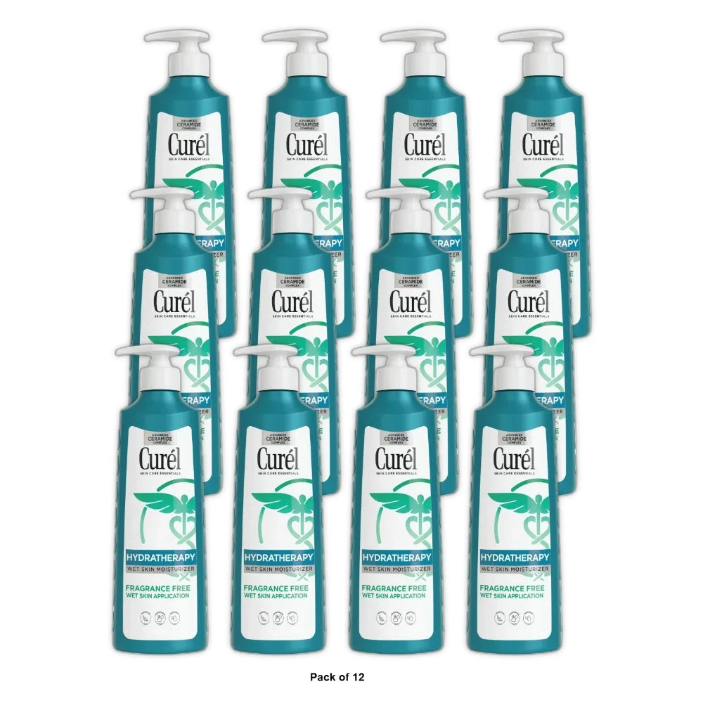 Curél Hydra Therapy Wet Skin Moisturizer Body Lotion with Ceramide Complex Dry (Pack of 4)
