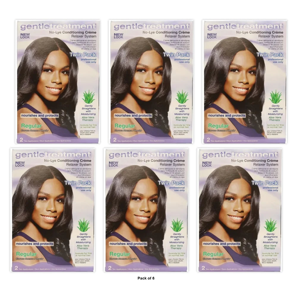 Gentle Treatment - No-Lye Conditioning Creme Relaxer System 2 PACKS REGULAR