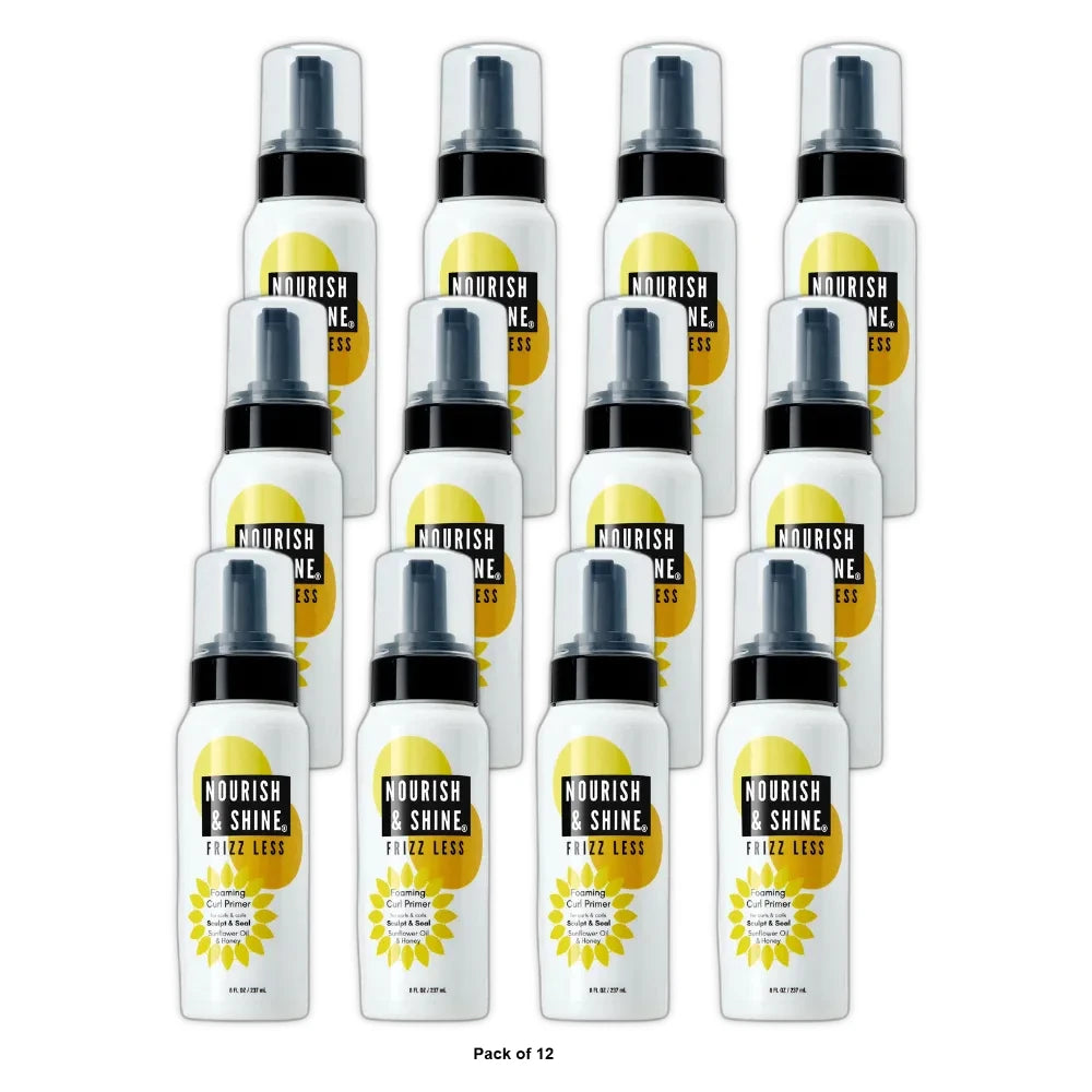 Nourish & Shine Frizz Less Foaming Curl Primer 8 oz (Pack of 12)