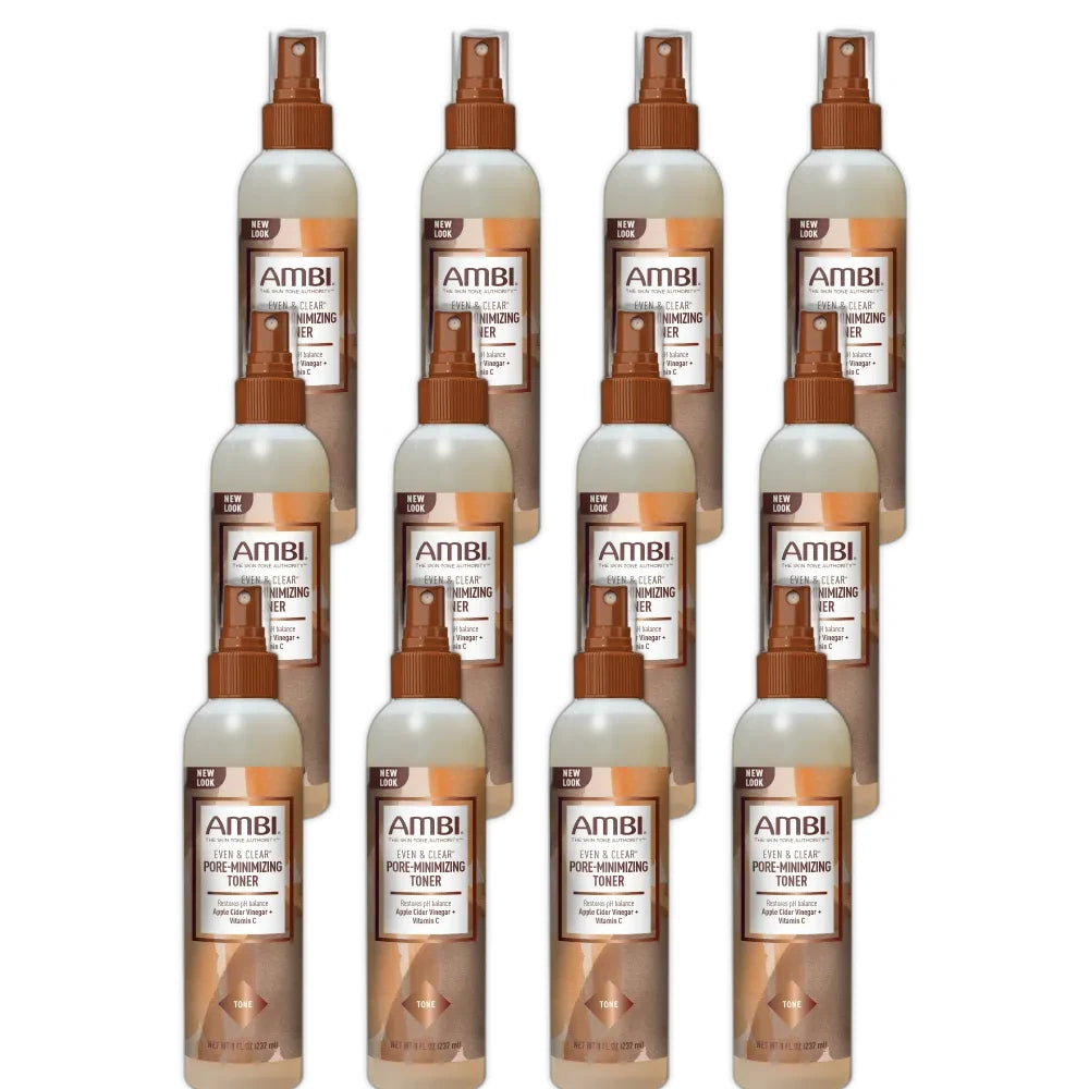 AMBI Even & Clear Intense Clarifying Toner Spray Bottle For All Skin Types & A 8. Oz (Pack of 12)