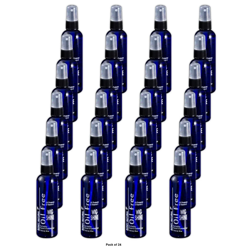 Bonfi Natural Oil-Free Wig Shine for Dull/Dry Human Synthetic Hair - 4 oz (Pack of 24)