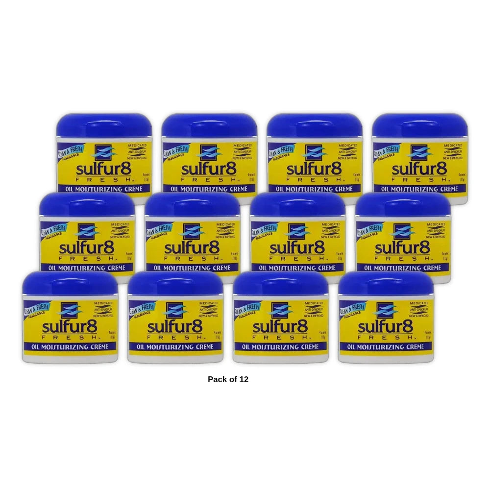 Sulfur 8 - Fresh Medicated Oil Moisturizing Creme 4 Oz (Pack of 12)