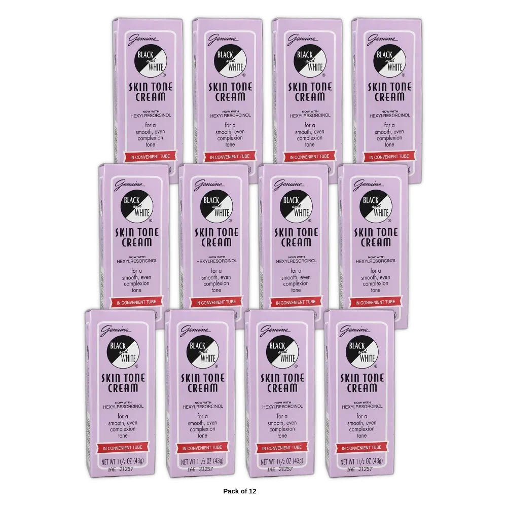 Black & White Skin Tone Cream 1.5 oz (Pack of 12)