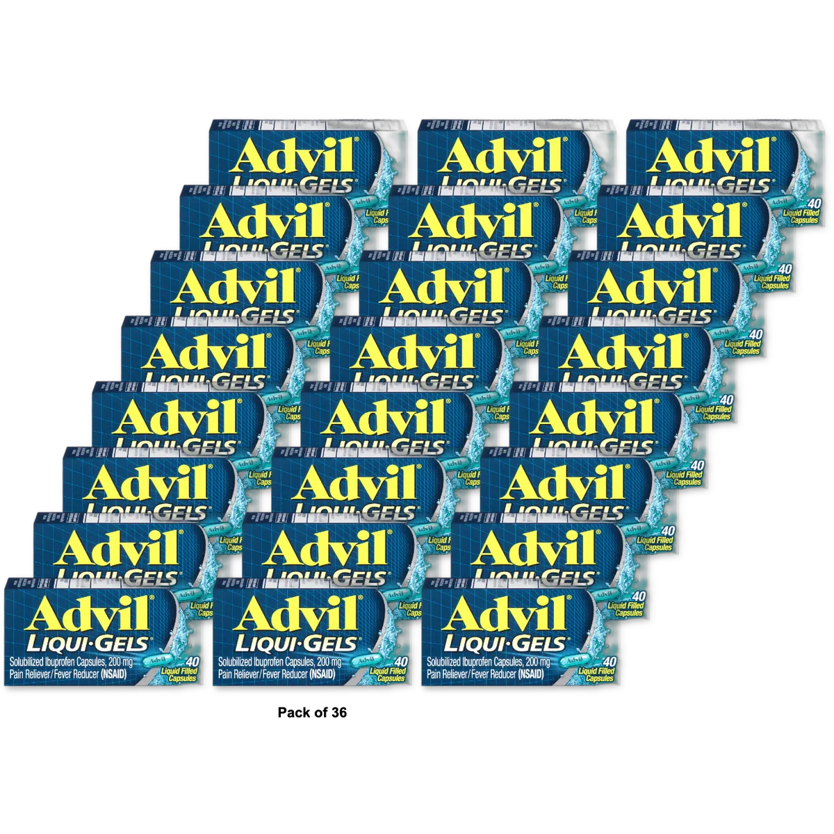 Advil Advanced Medicine For Pain 200Mg Liqui-Gels 1.52oz (Pack of 36)