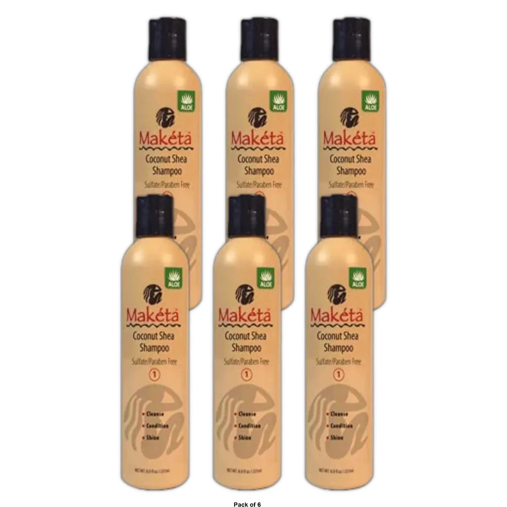 Maketa Coconut Shea (Shampoo) 8 Oz (Pack of 6)