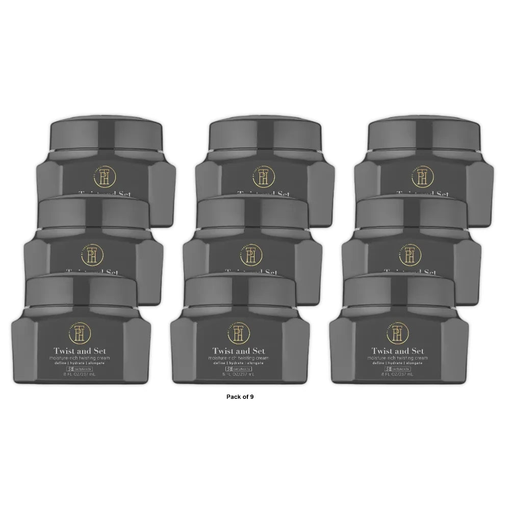 TPH BY TARAJI Twist & Set Twisting Curl Defining Curl Cream for Coily & Curly Ha 8 Oz (Pack of 9)