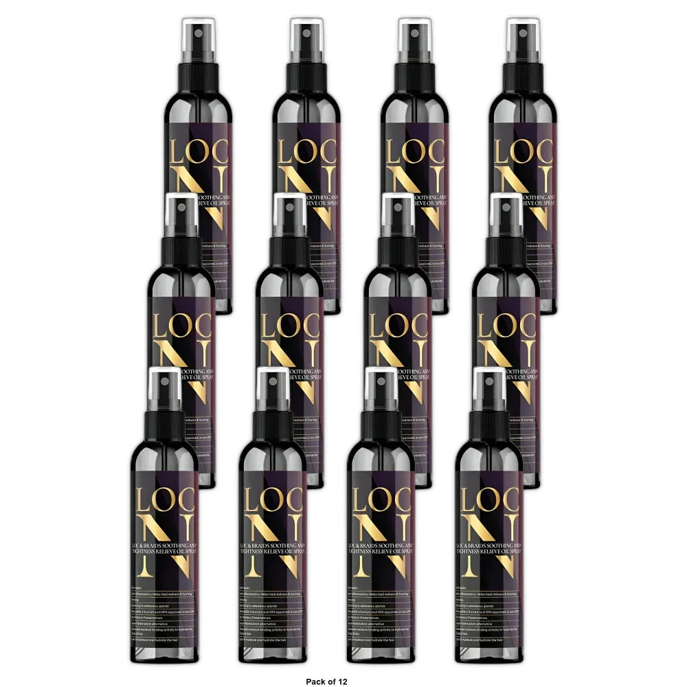 Loc N Loc & Braids Soothing And Tightness Relieve Oil Spray 8 Oz Hair Styling (Pack of 12)