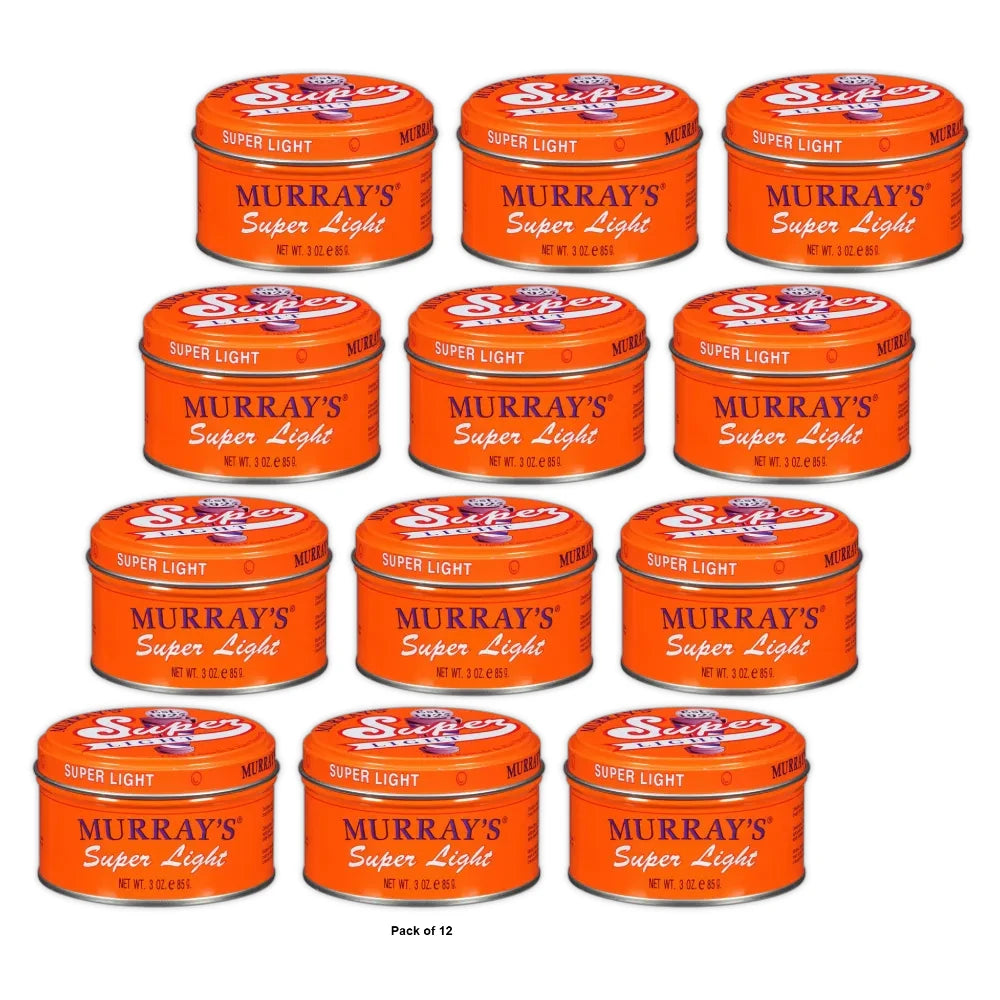 Murray s Super Light Hair Dressing and Pomade for Control Style and Shine 3 Oz (Pack of 12)