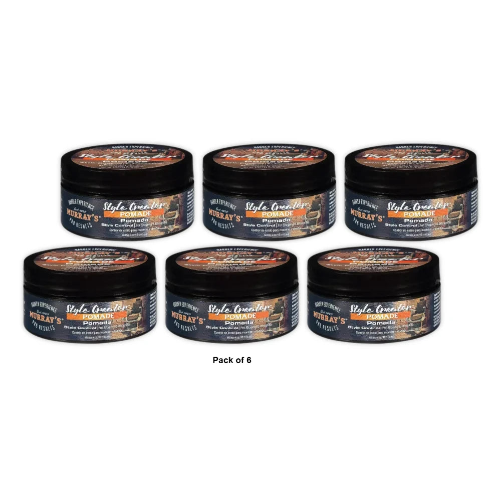 Murray s Style Creator Pomade. All Hair Type Moisturizing Unisex 4 Oz (Pack of 6)