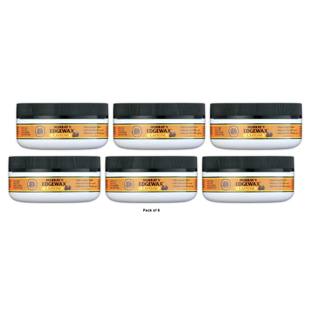 Murray s Caffeine Edgewax Gel 4oz. Stimulate Hair Growth Shine Enhancing Tex (Pack of 6)
