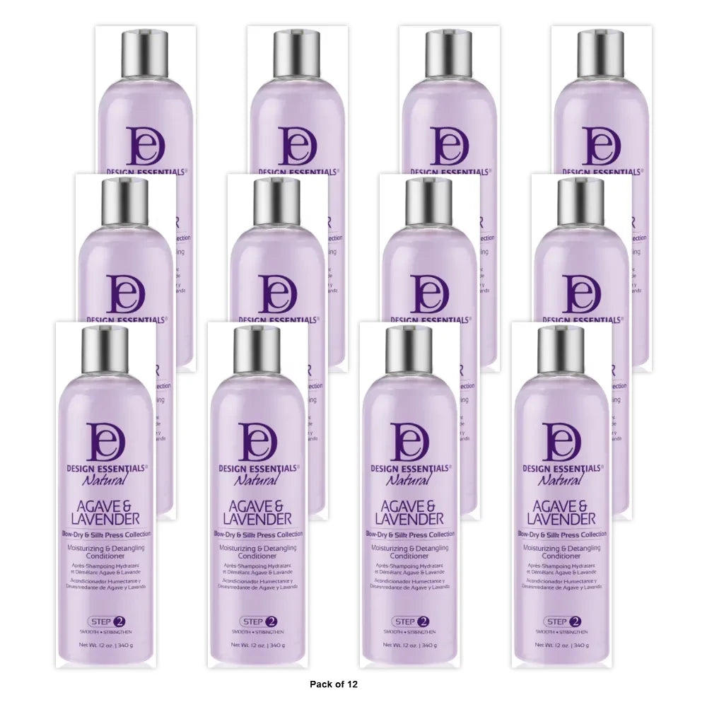 Design Essentials Agave & Lavender Moisturizing & Detangling Conditioner 12 oz (Pack of 12)
