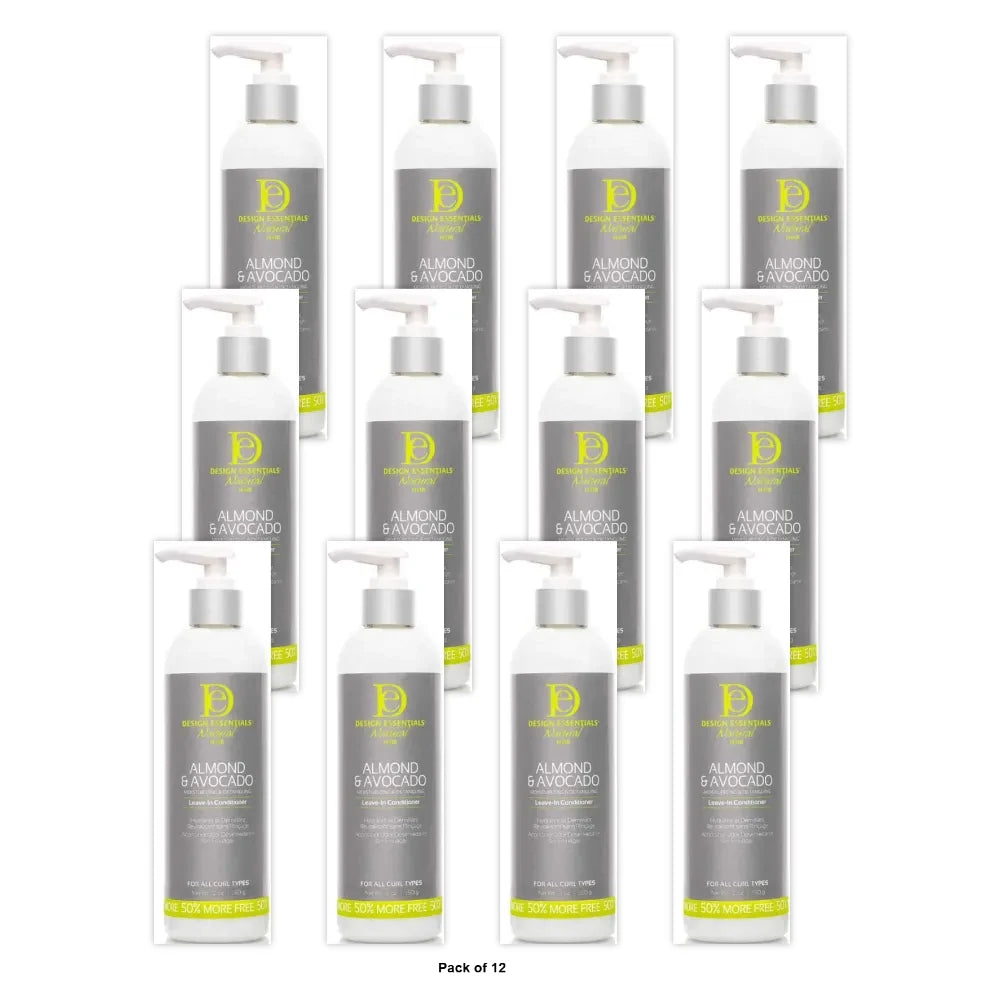 Design Essentials Almond Avocado Leave In Conditioner 12 oz - (Pack of 12)