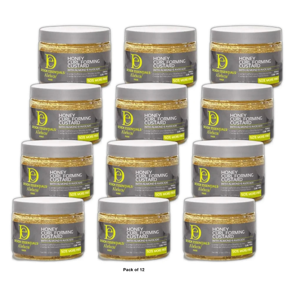 Design Essentials Almond Avocado Curl Custard 12 oz - (Pack of 12)