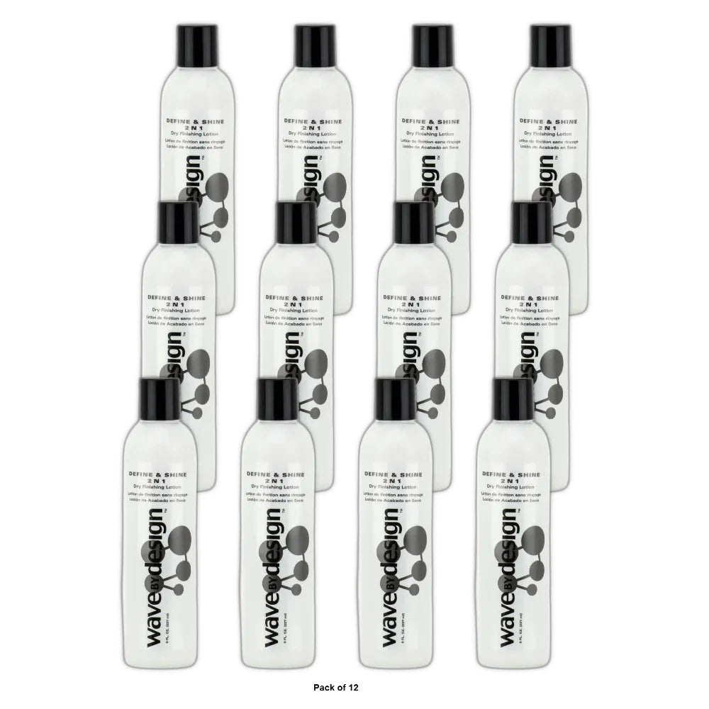 Design Essentials Define & Shine - 2 N 1 Dry Finishing Lotion (8 oz) (Pack of 12)