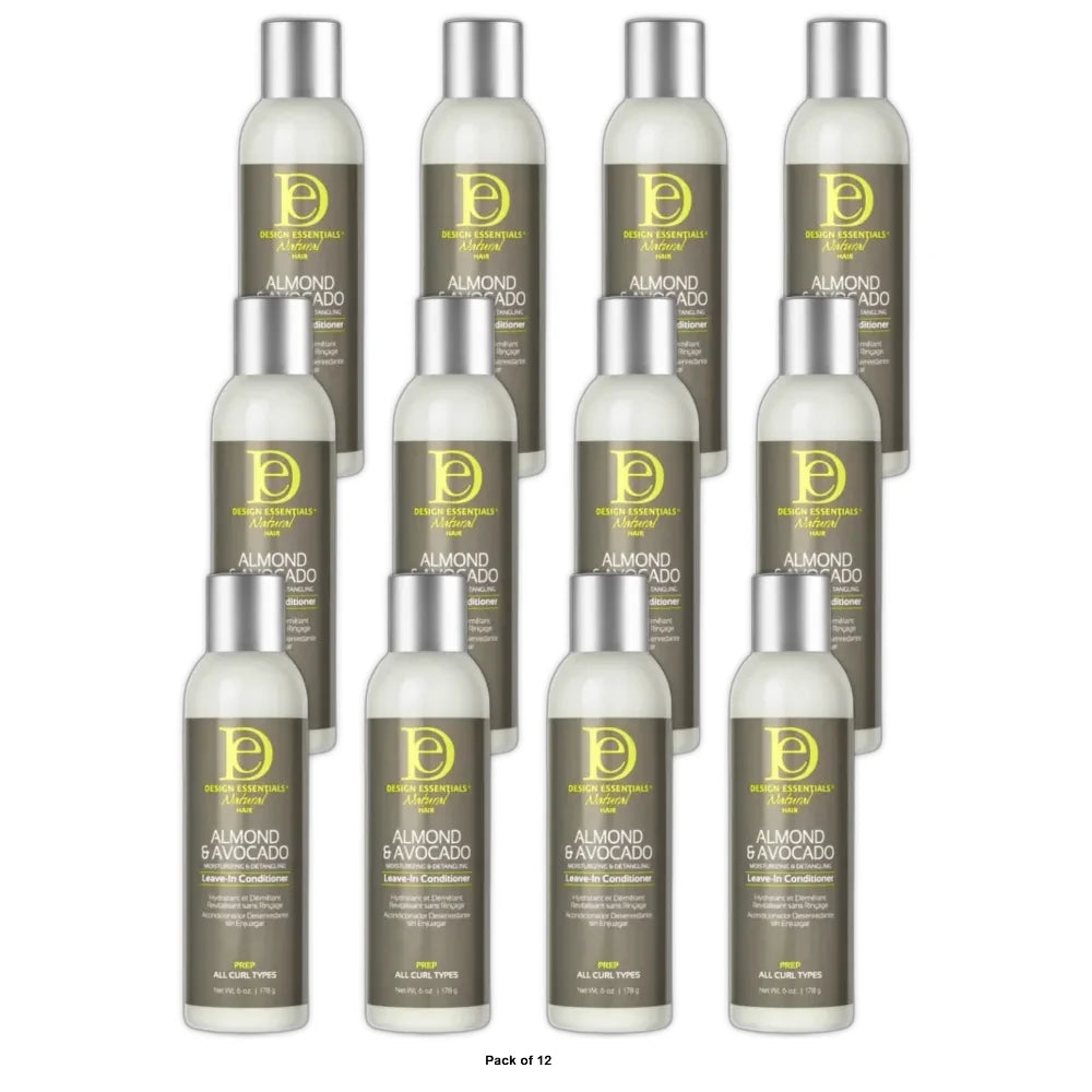 Design Essentials Almond Avocado Moisturizing Leave in Conditioner 6oz. Unisex (Pack of 12)