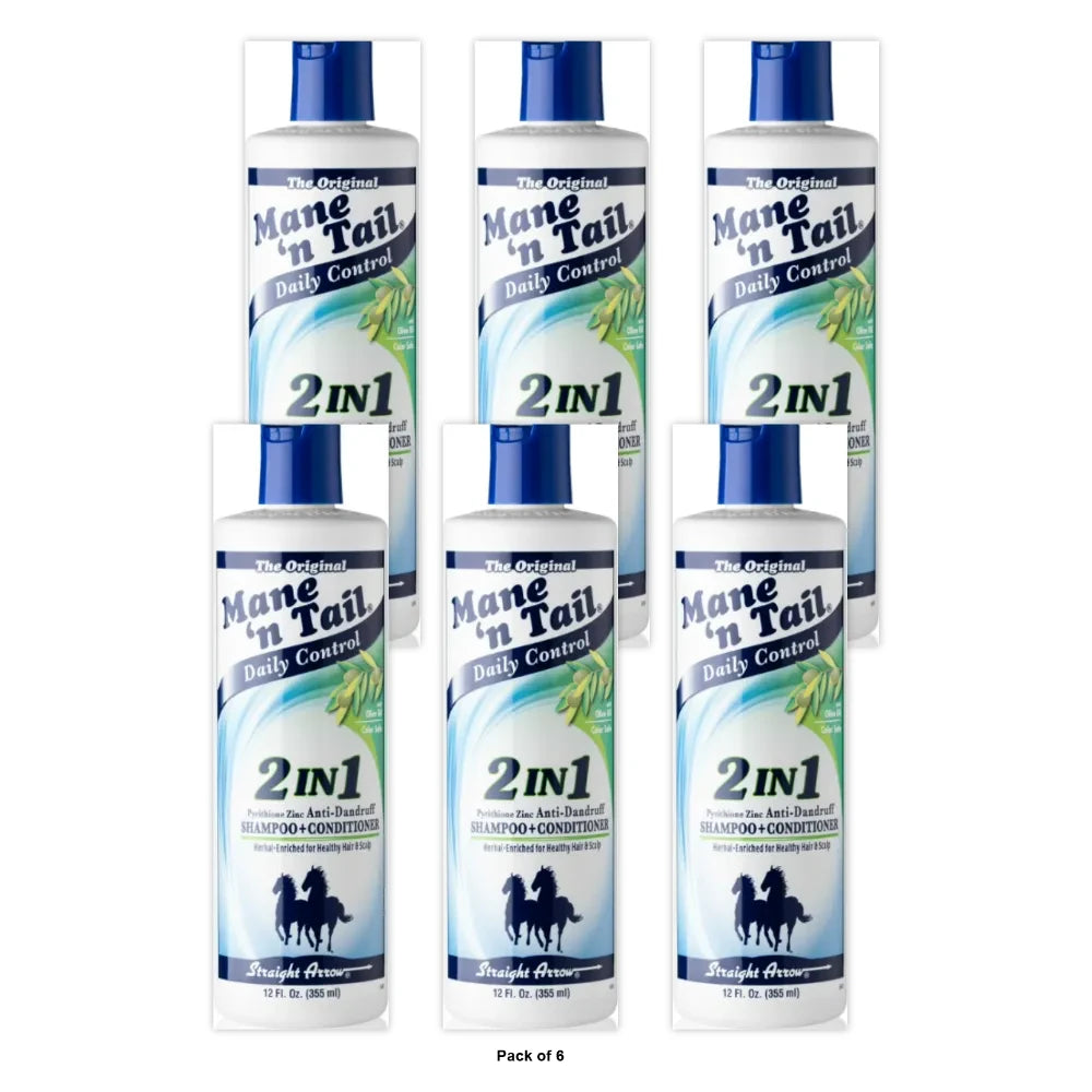 Mane n Tail: Daily Control 2-in-1 Anti-Dandruff Shampoo & Conditioner (12 Oz) (Pack of 6)