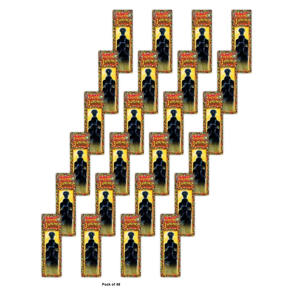 Calypso - 3 Afro Piks (Pack of 48)