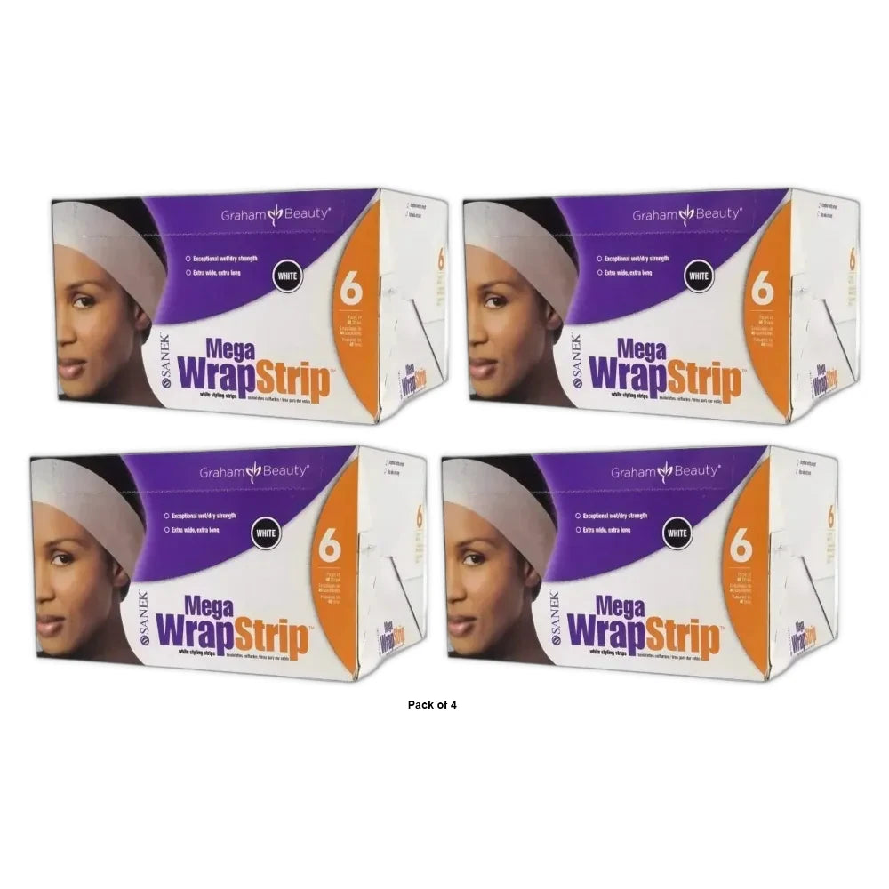 Graham Beauty - SANEK Mega Wrap Strip WHITE (Pack of 4)