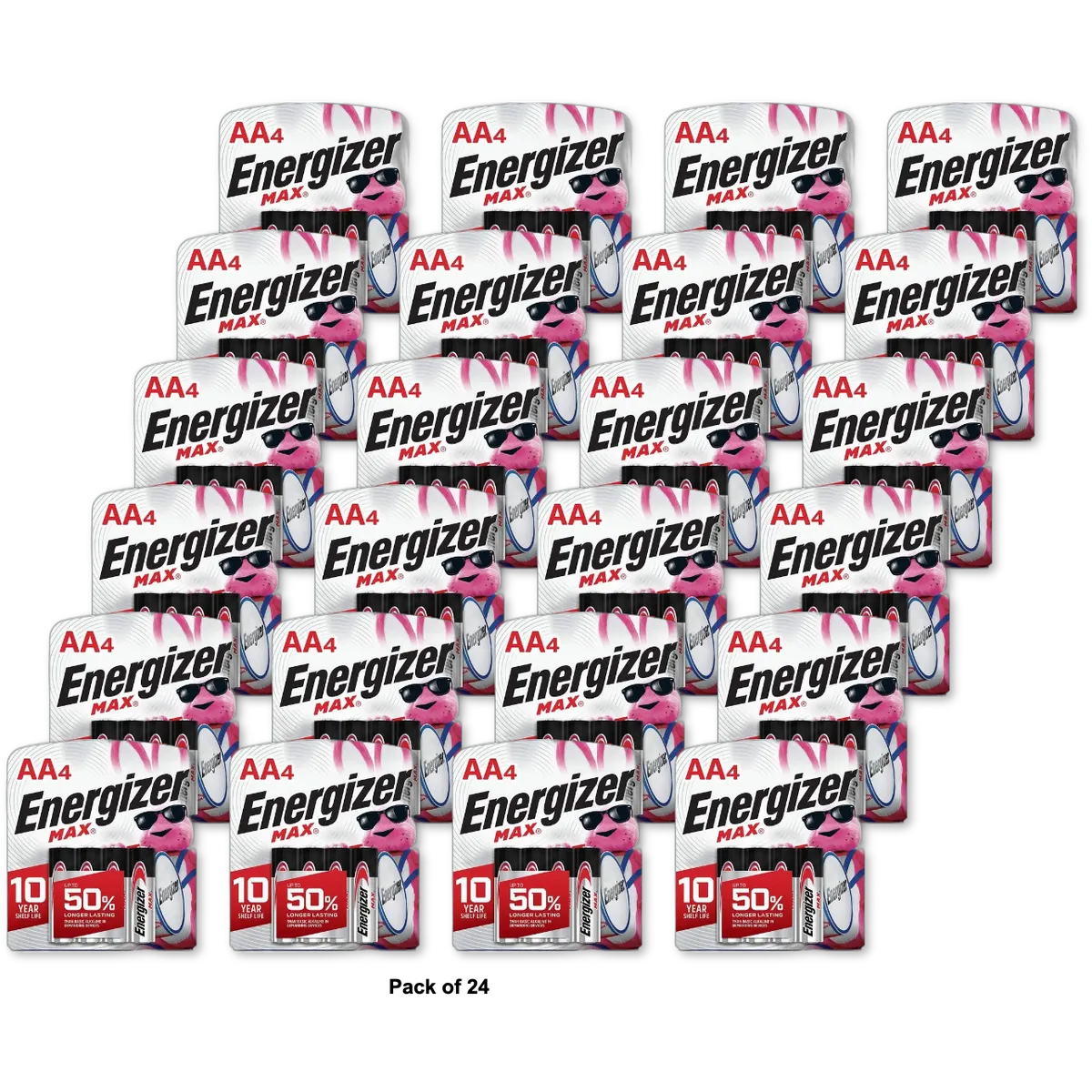 Energizer Alkaline Batteries Size: AA 0.8 Oz (Pack of 24)